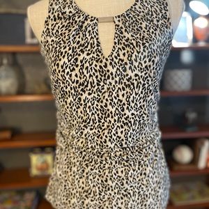 White House Black Market Leopard print sleeveless top. Size small